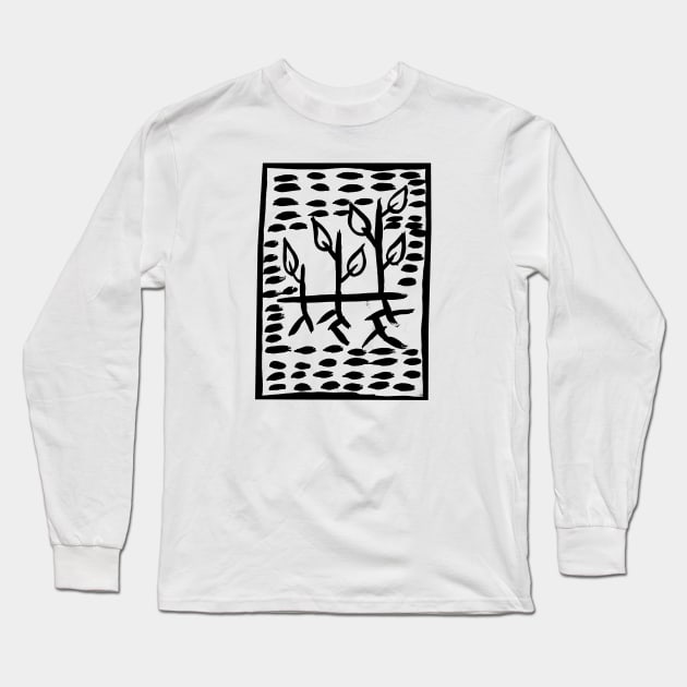 The painting of a growing plant Long Sleeve T-Shirt by the_spiritual_view